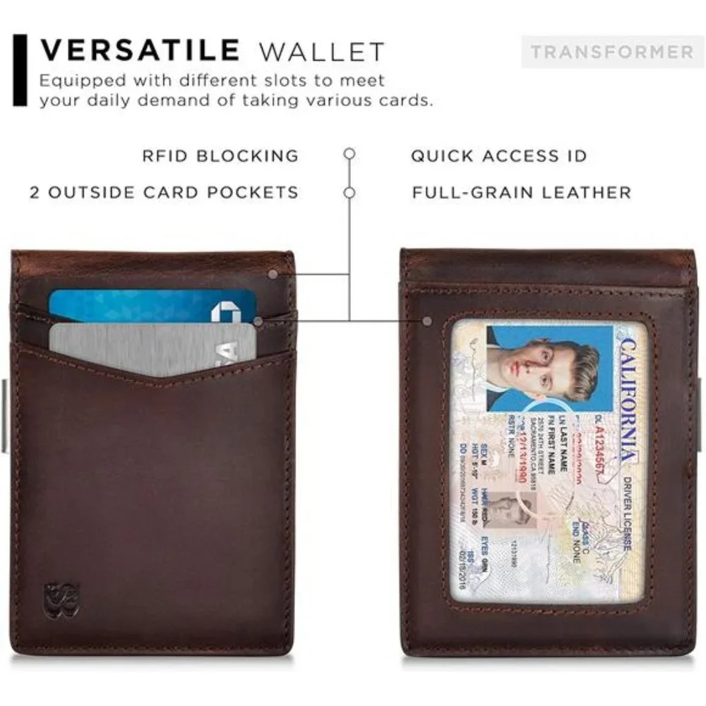 Slim RFID-Blocking Front Pocket Men's Mini Bifold Wallet with Card Holder